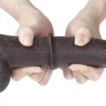 23 CM Hareketli Deri Ultra Yumuşak Çift Katmanlı Zenci Penis - Sliding Skin Dual Layer Dong - Görsel 3