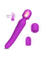 PRIME TOYS Chobe Isıtmalı Çift Titreşim Motorlu Klitoris ve G Nokta Wand Orgazm Vibratör - Mor