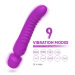 PRIME TOYS Chobe Isıtmalı Çift Titreşim Motorlu Klitoris ve G Nokta Wand Orgazm Vibratör - Mor - Görsel 4