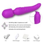PRIME TOYS Chobe Isıtmalı Çift Titreşim Motorlu Klitoris ve G Nokta Wand Orgazm Vibratör - Mor - Görsel 6