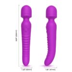 PRIME TOYS Chobe Isıtmalı Çift Titreşim Motorlu Klitoris ve G Nokta Wand Orgazm Vibratör - Mor - Görsel 8
